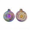 Ion Plating(IP) 304 Stainless Steel Pendant Cabochon Settings STAS-F290-18MC-1