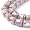 Electroplate Opaque Glass Beads GLAA-F108-10A-05-1