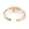 Constellation/Zodiac Sign Brass Cuff Rings RJEW-O042-06G-B-3