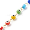 7 Chakra Handmade Lampwork Evil Eye Beaded Pendant Decorations HJEW-JM00793-4