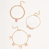 3Pcs Alloy Anklets WGF6F4F-01-3