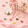 50Pcs 10 Colors Alloy Enamel Pendants ENAM-CJ0003-68-6