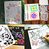 Flower and Bird Theme/Starry Sky CRASPIRE Plastic Painting Stencils DIY-CP0001-23-7