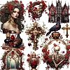 20Pcs 20 Styles Gothic Paper Sticker PW-WG26D83-01-2