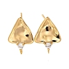 Brass Micro Pave Cubic Zirconia Stud Earring Findings KK-Z092-05G-1