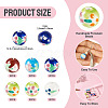 12Pcs 6 Colors Handmade Porcelain Beads PORC-TA0001-51-4