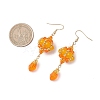 Natural Yellow Jade Dangle Earrings EJEW-MZ00669-01-4