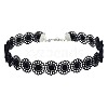 6Pcs 6 Styles Gothic Polyester Lace Choker Necklaces for Women FS-WG8751E-01-3