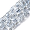 Transparent Electroplate Glass Beads Strands EGLA-F157-PL03-1