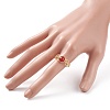 Natural Red Agate Braided Finger Ring RJEW-TA00042-03-3