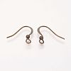 Brass Earring Wire Hooks X-KK-Q369-AB-2