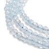 Natural Aquamarine Beads Strands G-L587-A02-03-4