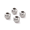 Non-Tarnish Textured 304 Stainless Steel Beads STAS-P306-01A-P-1