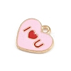 Valentine's Day Alloy Enamel Pendants ENAM-I084-01KCG-24-2