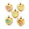 304 Stainless Steel Enamel Pendants STAS-L283-36G-1