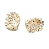 Brass Micro Pave Cubic Zirconia European Beads KK-K297-47KCG-1