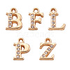 Alloy Rhinestone Charms ALRI-T008-01G-1