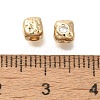 Brass Micro Pave Cubic Zirconia KK-Q001-03G-01-3