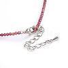 Natural Garnet Beaded Necklaces NJEW-F245-A10-3