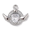 Brass with Cubic Zirconia Charms KK-Q817-01P-1