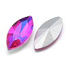 Pointed Back Glass Rhinestone Cabochons RGLA-T020-7x15mm-10-2