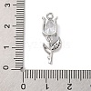 Ion Plating(IP) Brass Micro Pave Cubic Zirconia Tulip Pandents KK-U042-02P-01-3