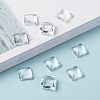 Transparent Clear Glass Square Cabochons GGLA-A001-10mm-8