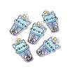 Transparent Printed Acrylic Pendants LS-TACR-G042-01E-4