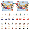 Graduation Theme Alloy Enamel Pendant Stitch Markers HJEW-AB00372-1