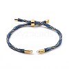 Nylon Cord Silder Bracelets MAK-C003-03G-17-4