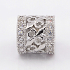 Brass Micro Pave Cubic Zirconia  Beads ZIRC-K003-14P-NR-1