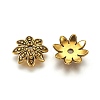 8-Petal Tibetan Style Alloy Flower Bead Caps TIBEB-2347-AG-LF-2