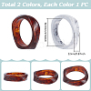 2Pcs 2 Colors Acrylic Bangles BJEW-UN0001-81A-3