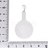 Printed 201 Stainless Steel Pendants STAS-T066-86M-4