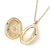 Brass Locket Pendant Necklaces NJEW-JN05150-5