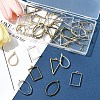 38Pcs 19 Styles Alloy Open Back Bezel Pendants FIND-FS0003-61-7