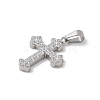 Ion Plating(IP) 304 Stainless Steel Micro Pave Cubic Zirconia Pendants STAS-Z107-08P-11-2