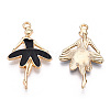 Light Gold Plated Alloy Pendants X-ENAM-T009-18A-1