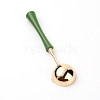 Brass Handle Wax Sealing Stamp Melting Spoon TOOL-WH0133-53B-3