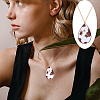 Cow Print Imitation Leather Teardrop Pendant Necklace & Dangle Earrings & Multi-Strand Bracelet JX529J-7