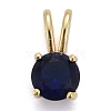 Brass Micro Pave Cubic Zirconia Pendants KK-P192-04-2