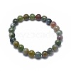 Natural Indian Agate Bead Stretch Bracelets BJEW-K212-C-010-2