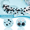 120pcs 6 styles Plastic Imitation Pearl Button FIND-PH0017-42-4