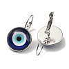 Evil Eye Glass Leverback Earrings with Brass Earring Pins EJEW-Q798-01L-2