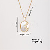 Elegan Brass Micro Pave Cubic Zirconia Oval with Sun Pendant Necklace for Women YM2366-2-1