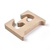 Letter Unfinished Wood Slices LS-DIY-WH0162-62E-2