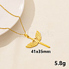 Vintage Stainless Steel Sword with Wing Pendant Necklaces for Women QX2053-8-1