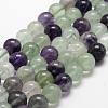 Natural Fluorite Bead Strands G-D840-56-8mm-AB+-1