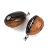 Natural Dyed & Heated Agate Tumbled Stone Pendants GG-K002-07-3