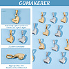 GOMAKERER 12Pcs 2 Colors 304 Stainless Steel Charms STAS-GO0001-05-5